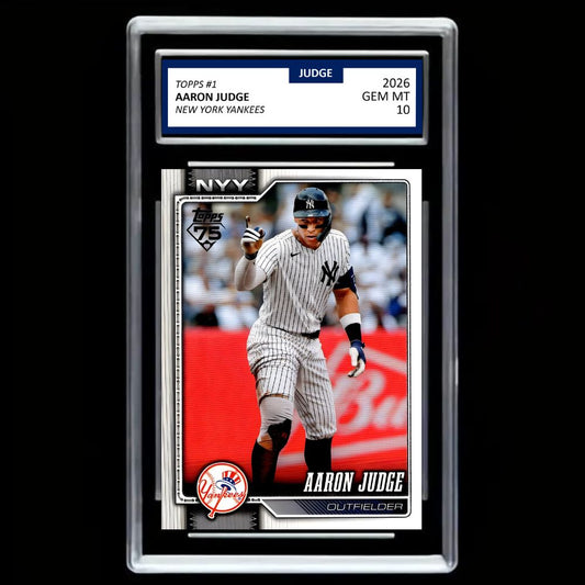 AARON JUDGE 2026 Topps #1 75th Anniversary York Yankees - Graded Gem Mint 10!