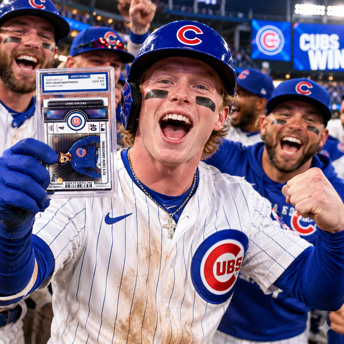 2026 Pete Crow-Armstrong Chicago Cubs Big Ticket Player #BTP-13 GEM MINT 10 Graded Card – Topps Baseball Collectible