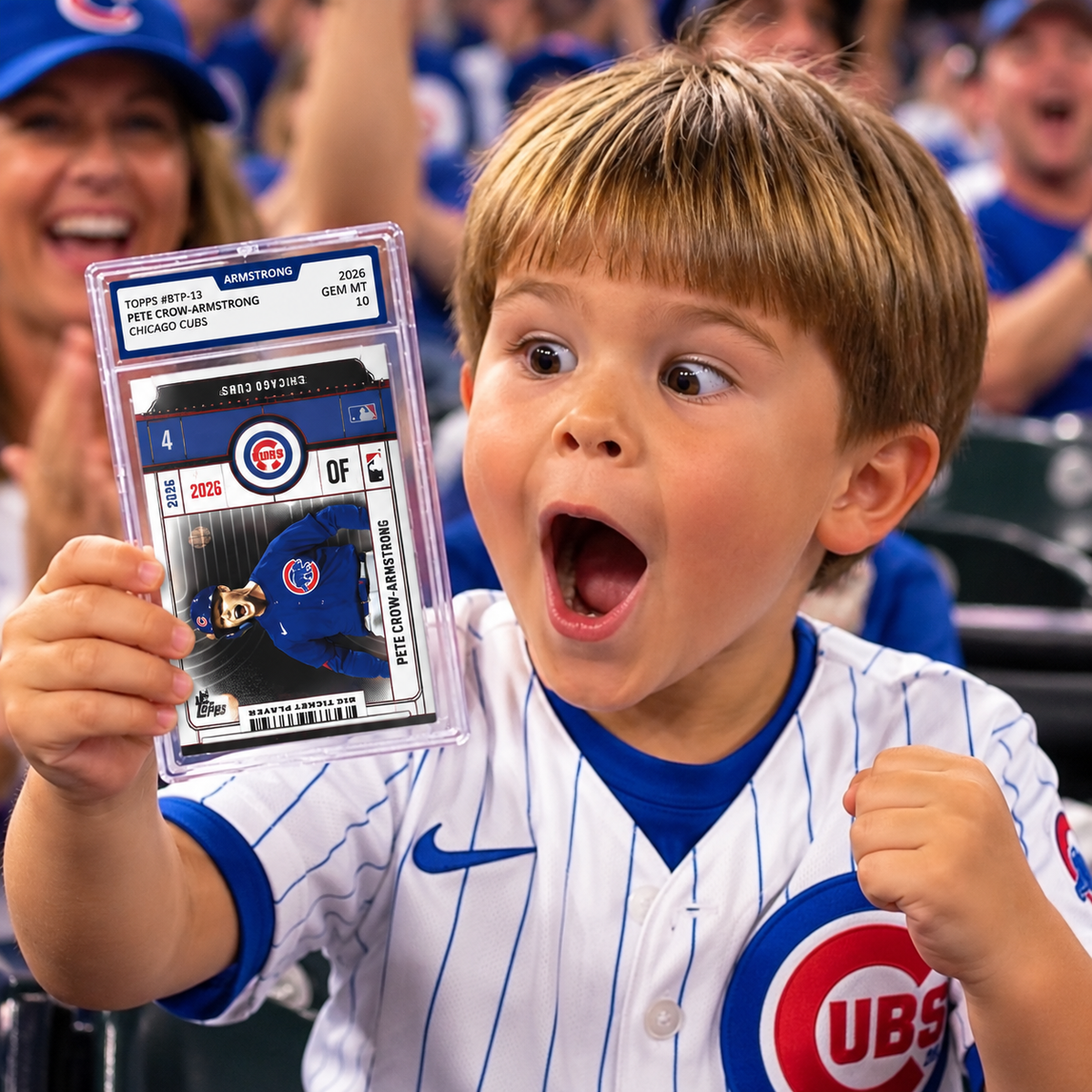 2026 Pete Crow-Armstrong Chicago Cubs Big Ticket Player #BTP-13 GEM MINT 10 Graded Card – Topps Baseball Collectible