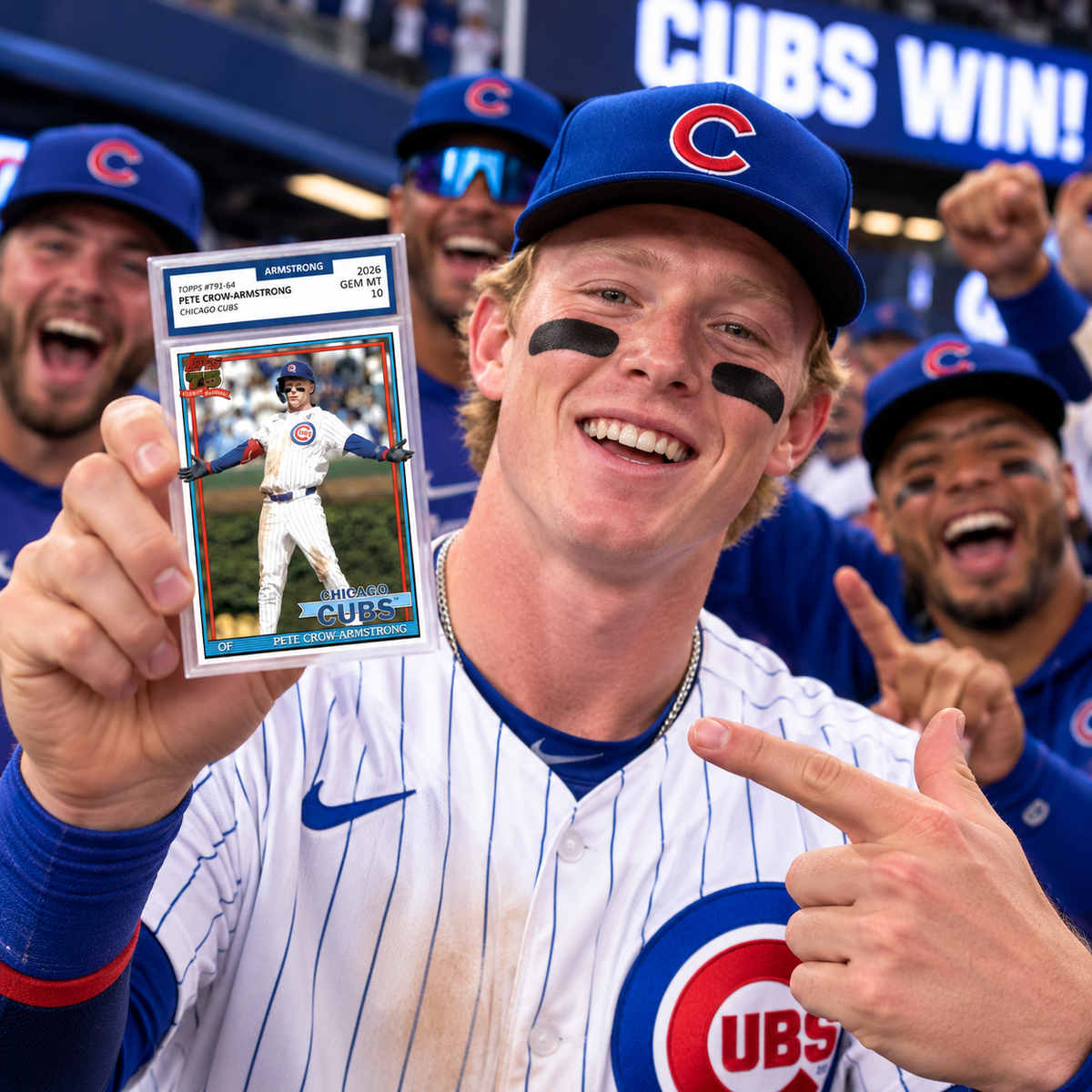 2026 Topps Pete Crow-Armstrong #T91-64 GEM MINT 10 – Chicago Cubs 75th Anniversary Baseball Card