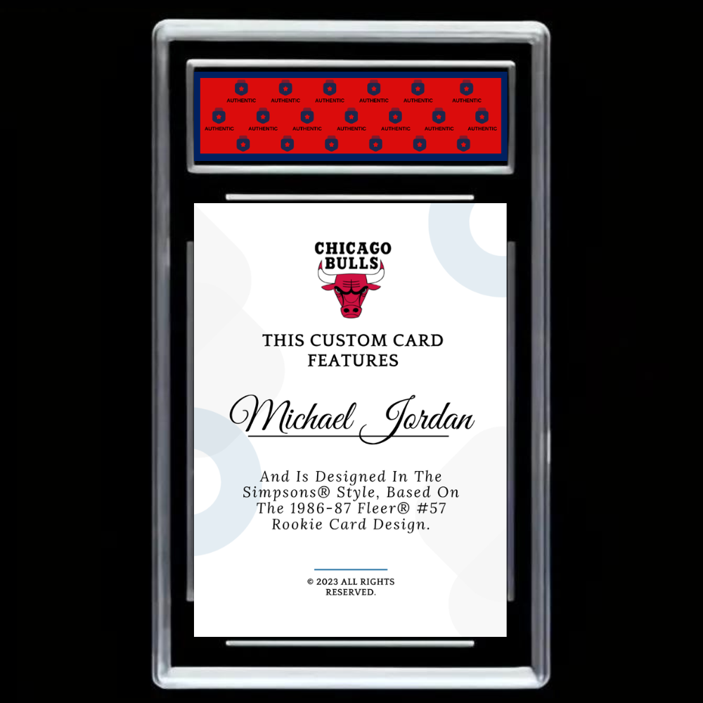 Michael Jordan Chicago Bulls Rookie Card – Simpsons Style Custom Art Card - GRADED Gem Mint 10!