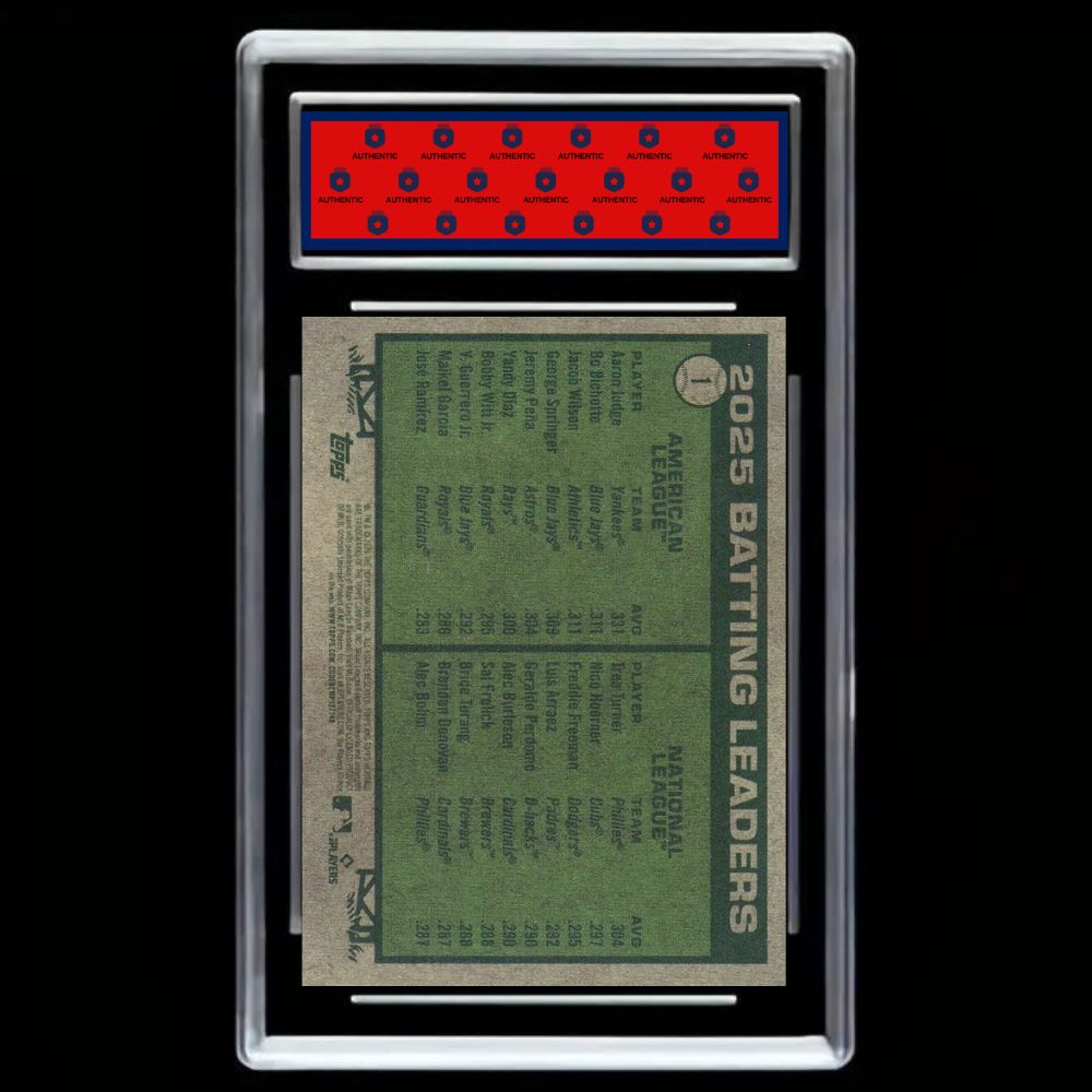 Aaron Judge & Trea Turner 2025 Topps Heritage Batting Leaders – Graded GEM MT 10 Baseball Card
