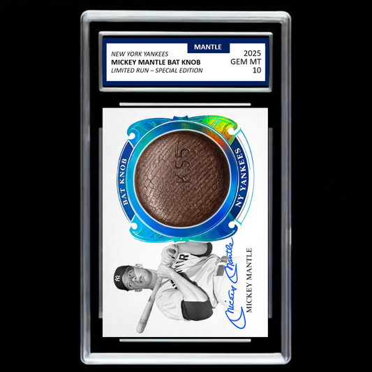 Mickey Mantle Card – NY Yankees Bat Knob Edition - Graded GEM-MINT 10!
