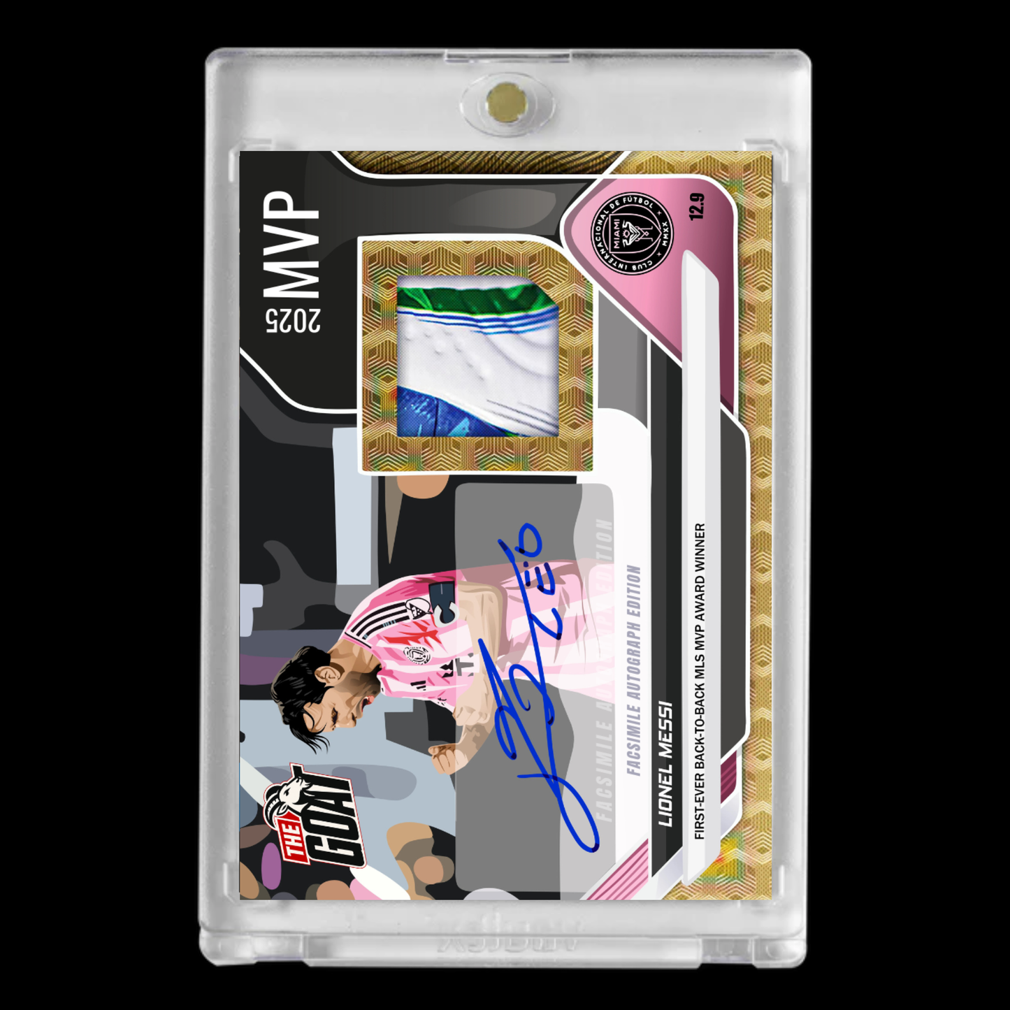 Lionel Messi MVP 2025 Argentina Facsímile Auto Cartoon Art Card – Limited Edition!