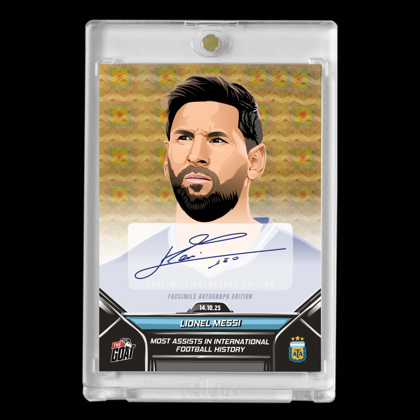 Lionel Messi 2025 Argentina Facsímile Auto Cartoon Art Card – Limited Edition!