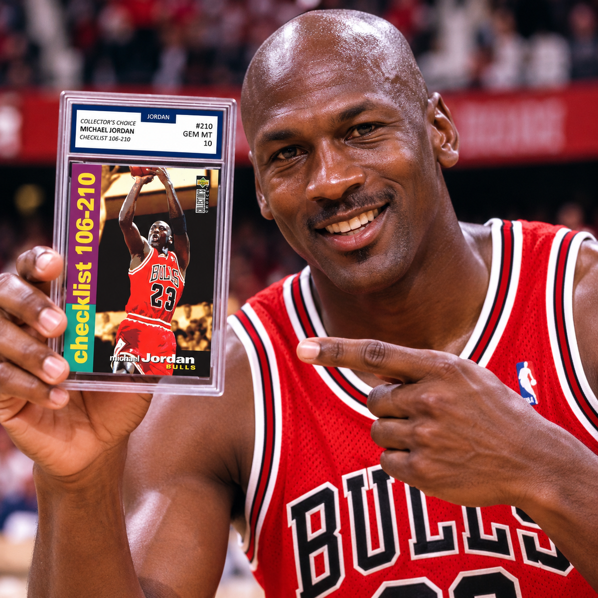 Michael Jordan 1995-96 Upper Deck Collector’s Choice #210 – GEM MINT 10 | Chicago Bulls Legend