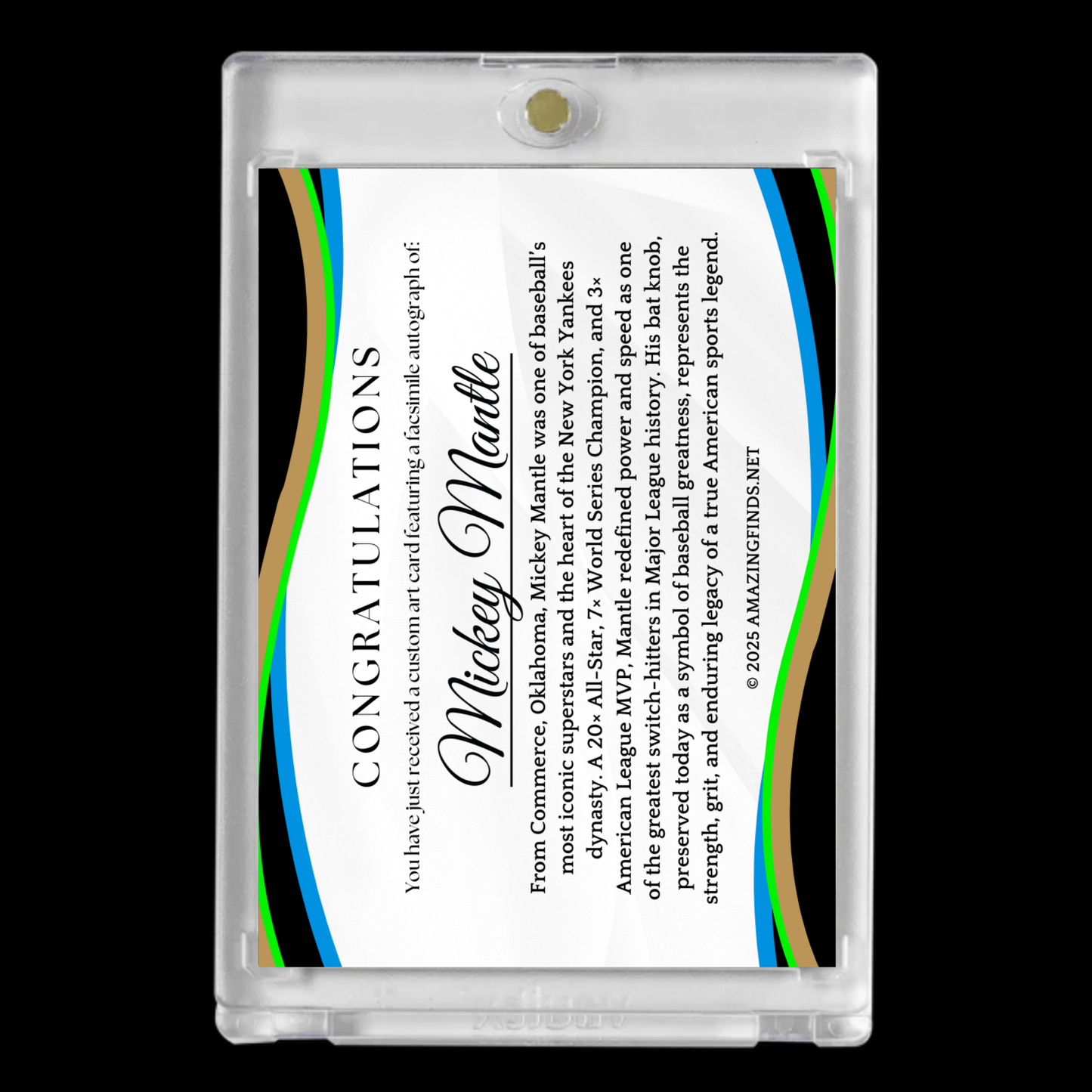 Mickey Mantle Card – New York Yankees Bat Knob Edition!