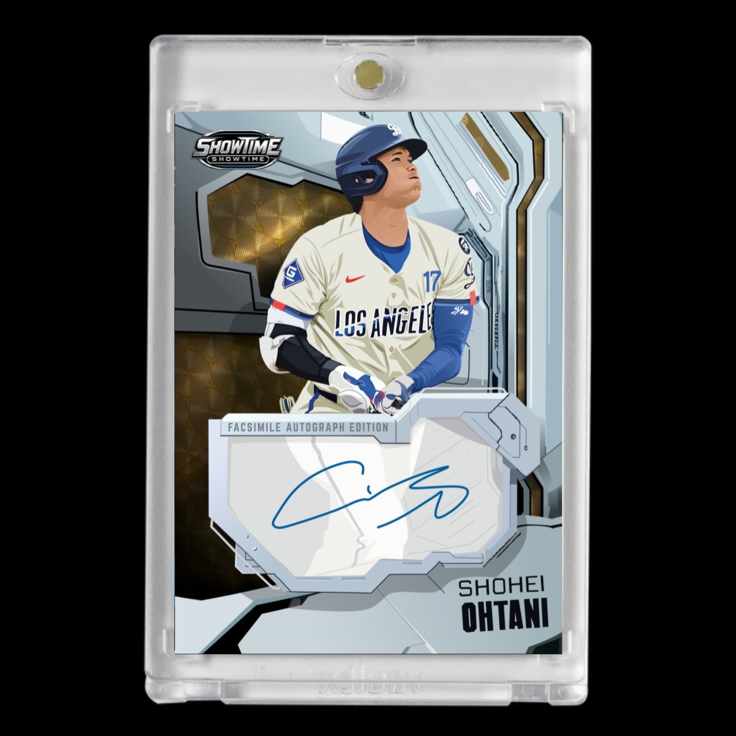 Shohei Ohtani Facsimile Autograph ShowTime Custom Cartoon Style Art Card!