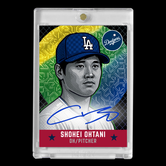 Shohei Ohtani Facsimile Autograph Cartoon-Style Art Card – Amazing Finds Collector’s Edition!