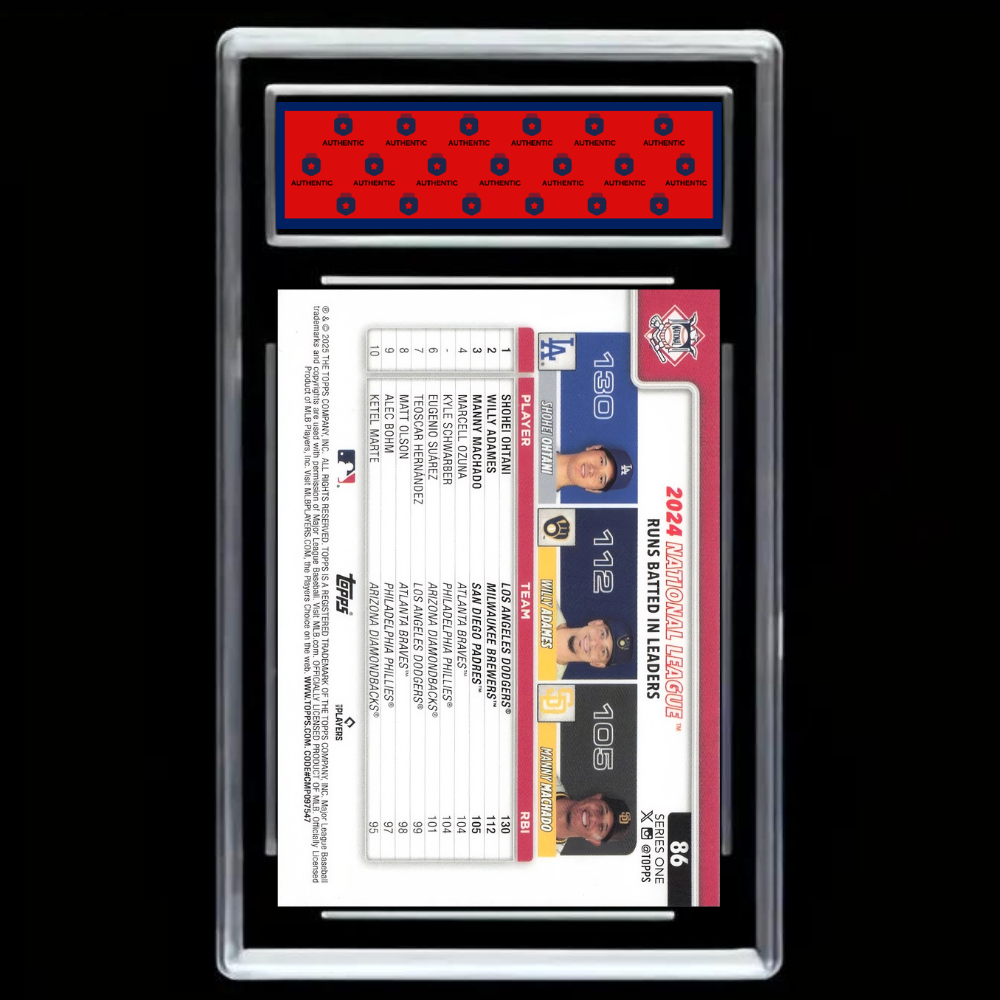 2025 Topps Series 1 - NL RBI Leaders #86 Shohei Ohtani - Graded Gem Mint 10!