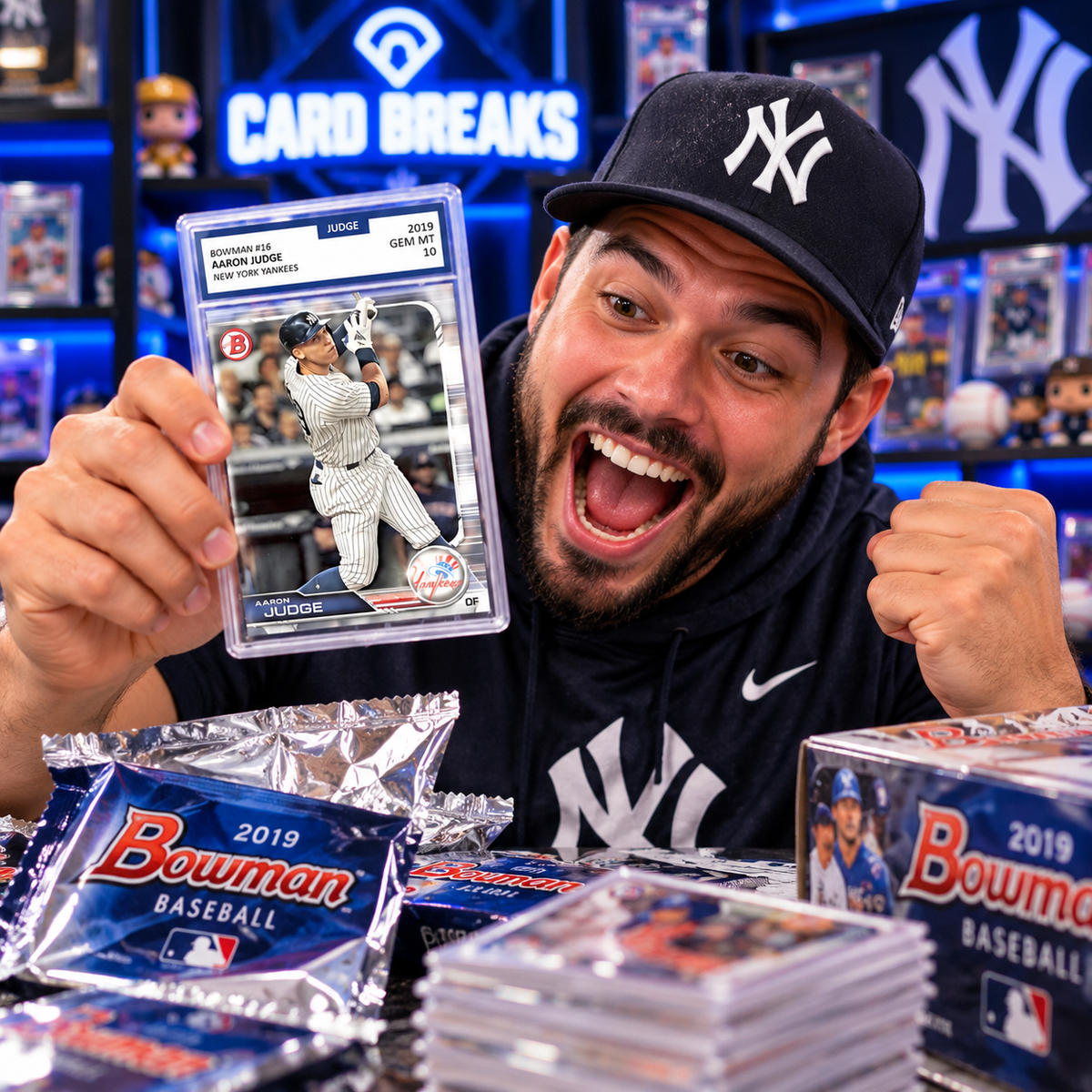 2019 Bowman Aaron Judge #16 GEM MINT 10 – New York Yankees Baseball Collectible Card