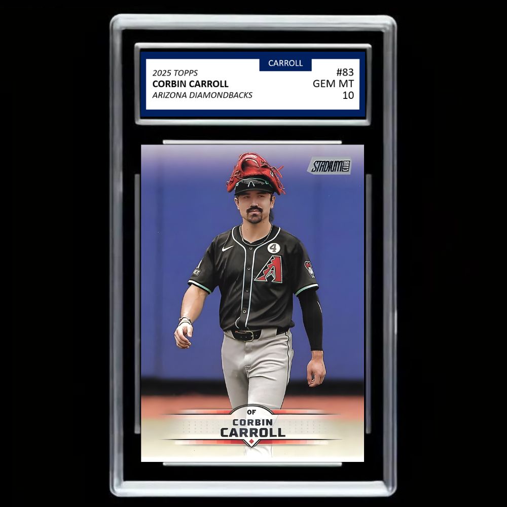 2025 Topps Stadium Club Corbin Carroll #83 Arizona Diamondbacks Graded Gem Mint 10 Card!