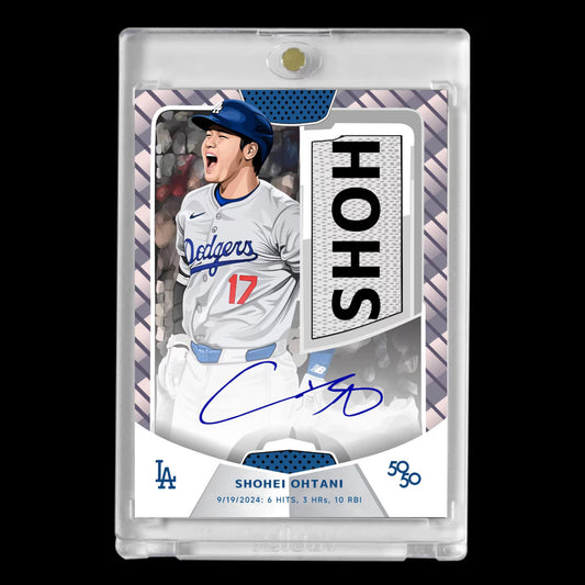 Shohei Ohtani 2025 #17 Dodgers Autograph Cartoon Art Card – Limited Edition Tribute