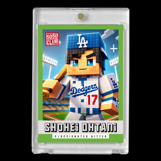 Shohei Ohtani 2025 #17 Los Angeles Dodgers 50/50 Club Minecraft Card!