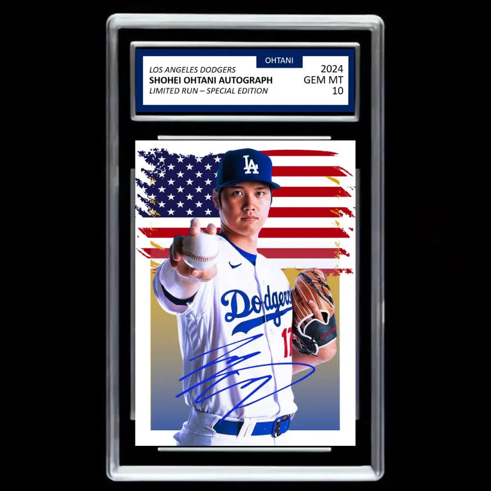 Shohei Ohtani 2024 Los Angeles Dodgers Facsimile Autograph Mint Card - Graded GEM-MINT 10