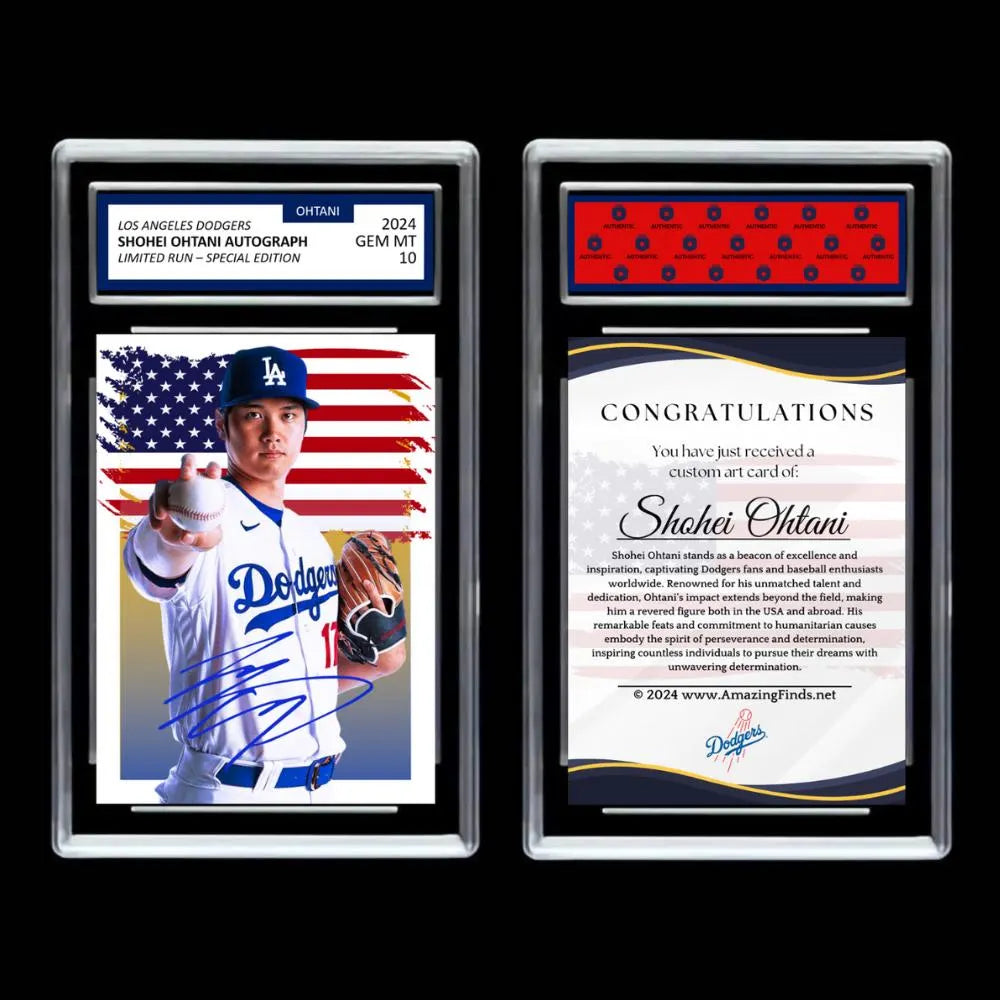 Shohei Ohtani 2024 Los Angeles Dodgers Facsimile Autograph Mint Card - Graded GEM-MINT 10