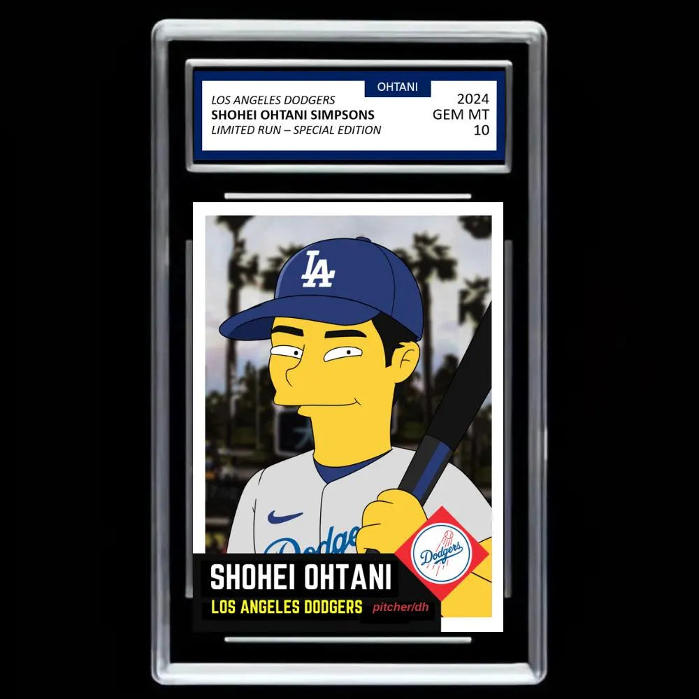 Shohei Ohtani 2024 LA Los Angeles Dodgers Mint Simpsons Baseball Card - Graded GEM-MINT 10
