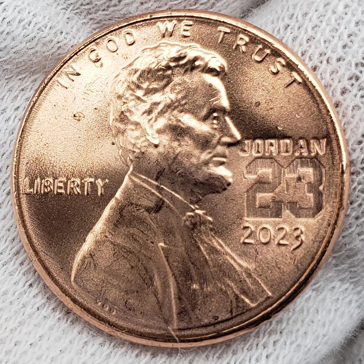 Michael Jordan Coin NBA #23 Chicago Bulls Memorabilia Counterstamp Penny 2023