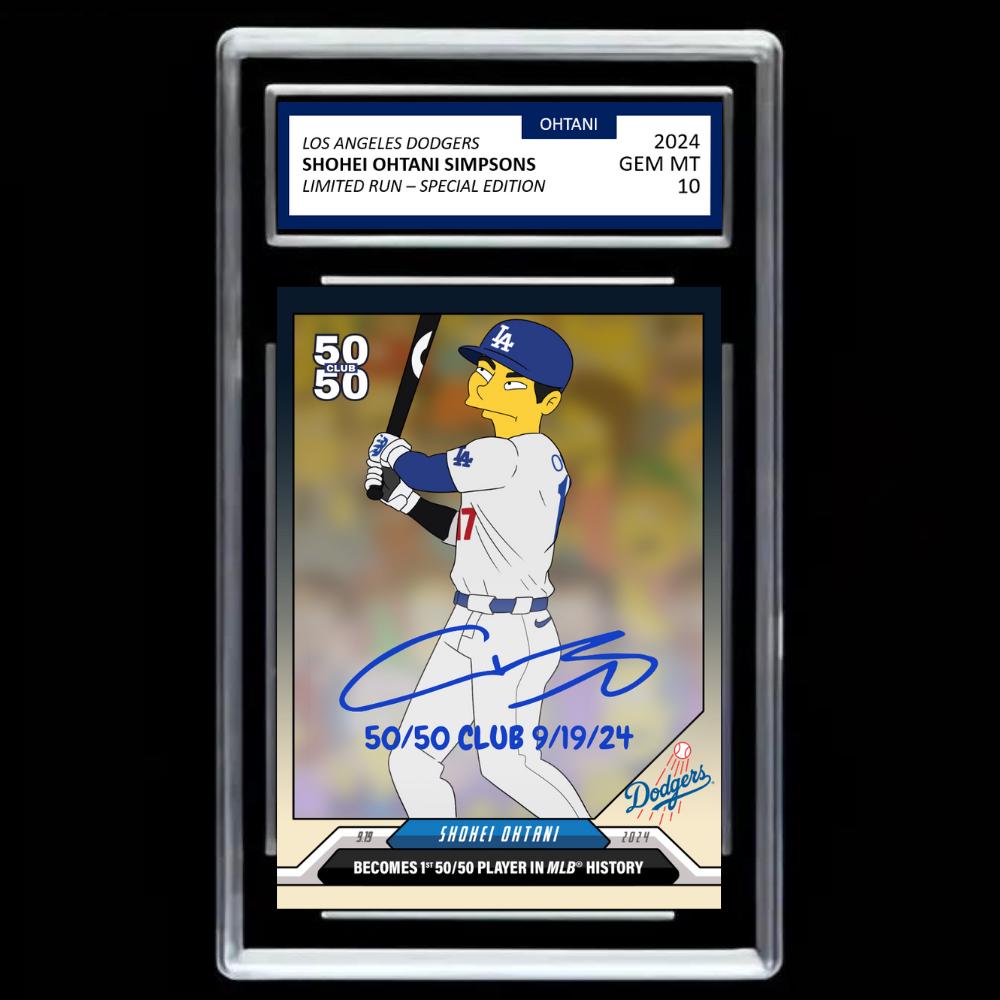 Shohei Ohtani 2024 #17 Los Angeles Dodgers 50/50 Facsimile Autograph Mint Card! - Graded GEM-MINT 10