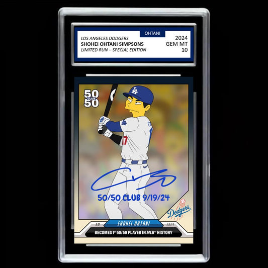 Shohei Ohtani 2024 #17 Los Angeles Dodgers 50/50 Facsimile Autograph Mint Card! - Graded GEM-MINT 10