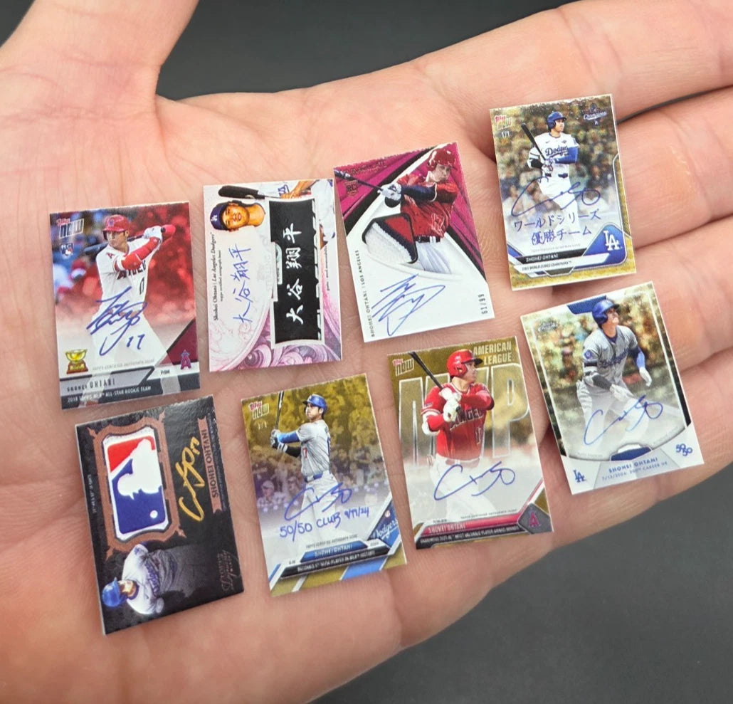 Shohei Ohtani #17 Mini Custom Baseball 8 Card Set LA Dodgers Rookie Angels Mint New!
