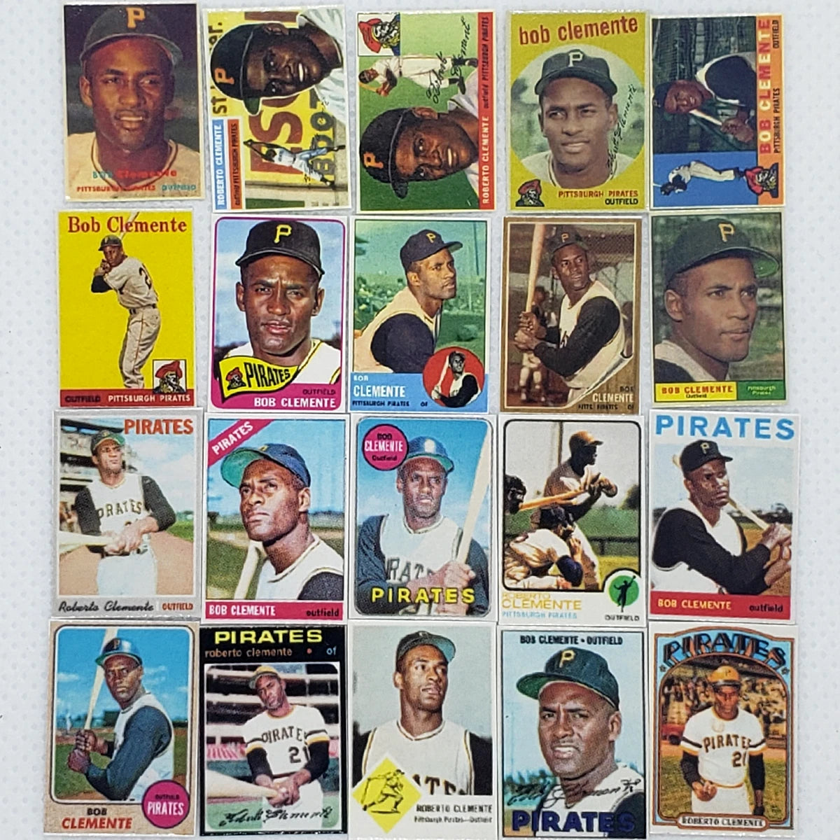 Roberto Clemente #21 Miniature 20 Card Set – Tiny Custom Baseball Collectible | Pirates Legend