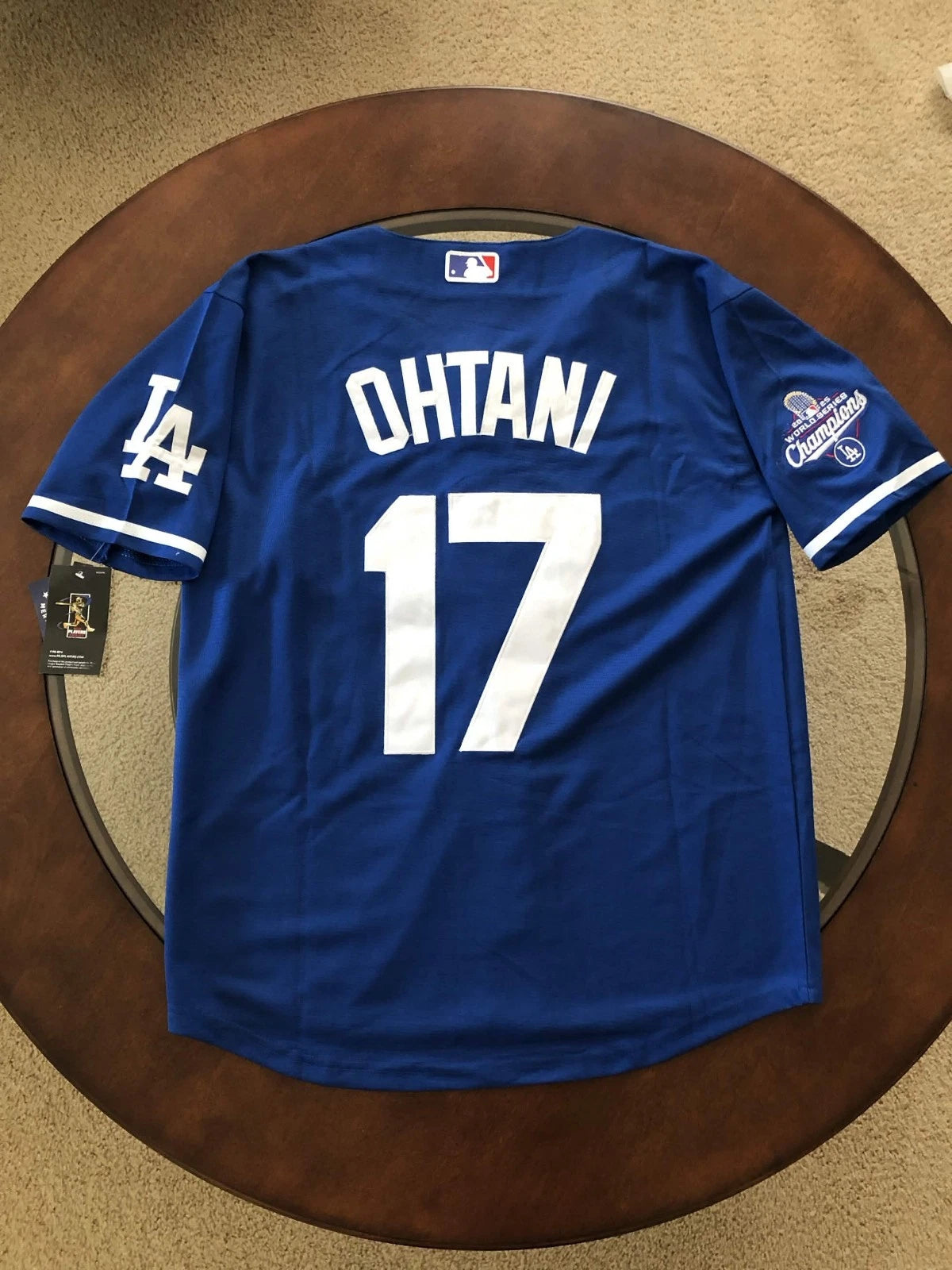 NWT Shohei Ohtani Dodgers Men's Large Blue Away Jersey Stitched #17