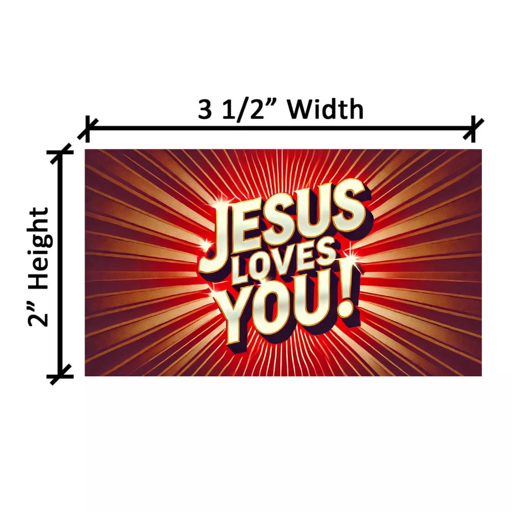 Jesus Loves You | Gospel Tracts | Bible Tracts | Business Card Size | Pack Of 5,000 Cards!