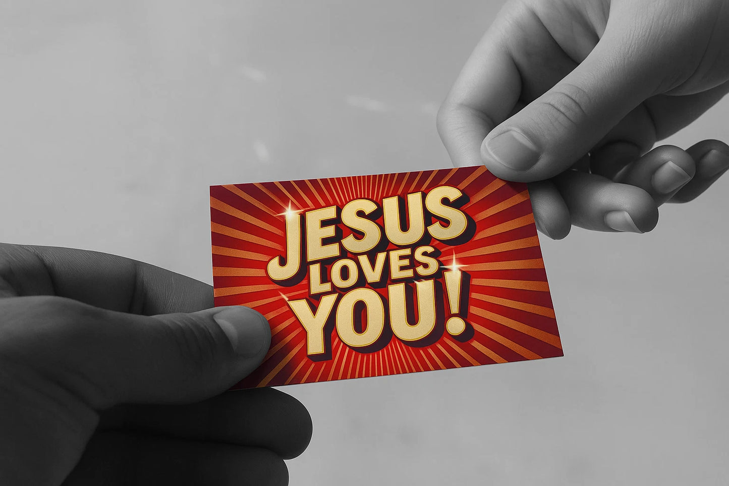 Jesus Loves You | Gospel Tracts | Bible Tracts | Business Card Size | Pack Of 5,000 Cards!
