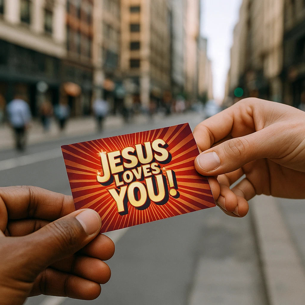 Jesus Loves You | Gospel Tracts | Bible Tracts | Business Card Size | Pack Of 5,000 Cards!