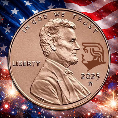 2025 President Donald Trump MAGA Lincoln Cent Penny Counterstamp Lucky Coin